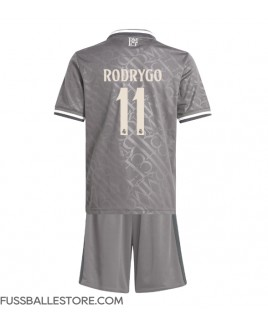 Günstige Real Madrid Rodrygo Goes #11 3rd trikot Kinder 2024-25 Kurzarm (+ Kurze Hosen)